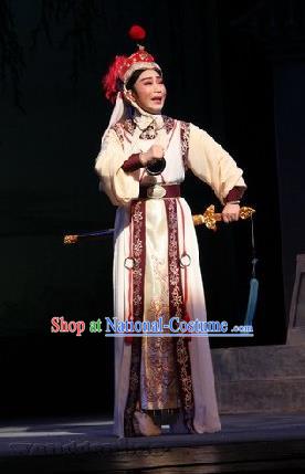 Chinese Yue Opera Wusheng Costumes and Headwear Emperor and the Village Girl Shaoxing Opera Martial Male Garment Apparels