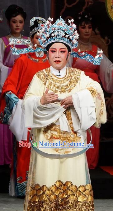 Chinese Yue Opera Chancellor Golden Palace Refuse Marriage Guo Kuang Apparels and Headwear Shaoxing Opera Garment Costumes Official Embroidered Robe