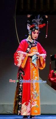 Chinese Beijing Opera Imperial Consort Apparels Costumes and Headdress Nan Hai Zi Traditional Peking Opera Qing Dynasty Court Lady Dress Actress Dong E Garment