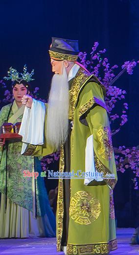 Ru Ji Chinese Peking Opera Laosheng Garment Costumes and Headwear Beijing Opera Elderly Male Apparels Clothing