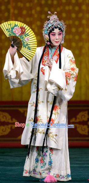 Chinese Beijing Opera Rich Lady Apparels Costumes and Headdress Tao Hua Cun Traditional Peking Opera Hua Tan Dress Actress Liu Yuyan Garment