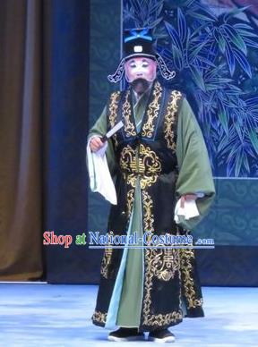 Zhou Ren Xian Sao Chinese Ping Opera Laosheng Feng Chengdong Costumes and Headwear Pingju Opera Elderly Male Apparels Clothing