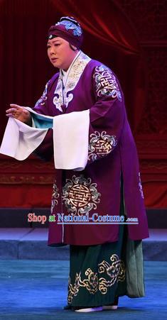 Chinese Beijing Opera Old Woman Apparels Costumes and Headdress Love of Jade Hairpin Traditional Peking Opera Elderly Dame Dress Pantaloon Garment