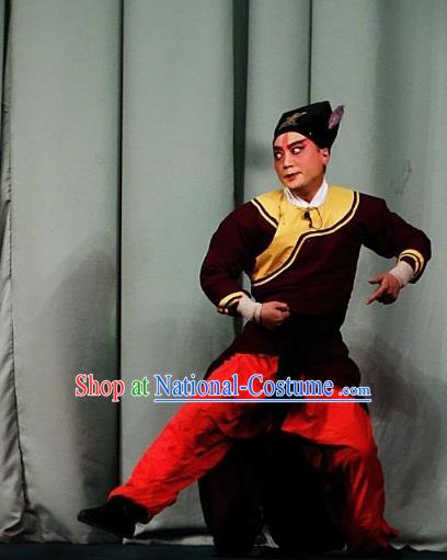 San Jie Lie Chinese Ping Opera Wusheng Garment Costumes and Headwear Pingju Opera Young Male Apparels Clothing