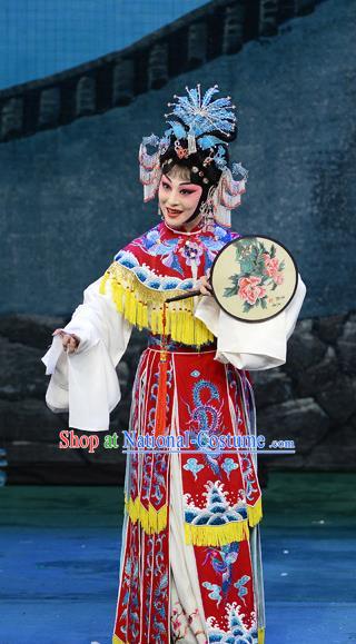 Chinese Beijing Opera Actress Apparels Costumes and Headdress Xie Yaohuan Traditional Peking Opera Young Female Dress Court Lady Garment