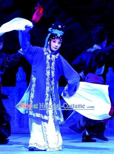 Chinese Ping Opera Tsing Yi Apparels Costumes and Headpieces Traditional Pingju Opera Palm Civet for Prince Noble Consort Li Dress Garment