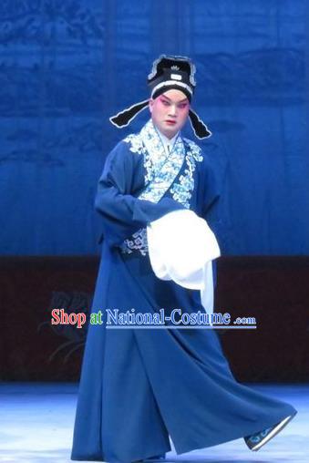 Tell on Sargam Chinese Ping Opera Scholar Garment Costumes and Headwear Pingju Opera Young Male Apparels Niche Chen Guangzu Clothing