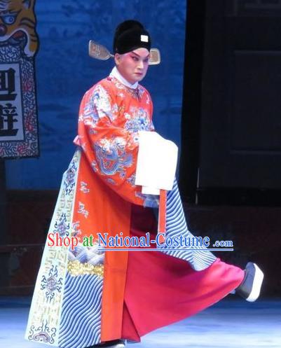 Tell on Sargam Chinese Ping Opera Number One Scholar Garment Costumes and Headwear Pingju Opera Young Male Chen Guangzu Apparels Clothing