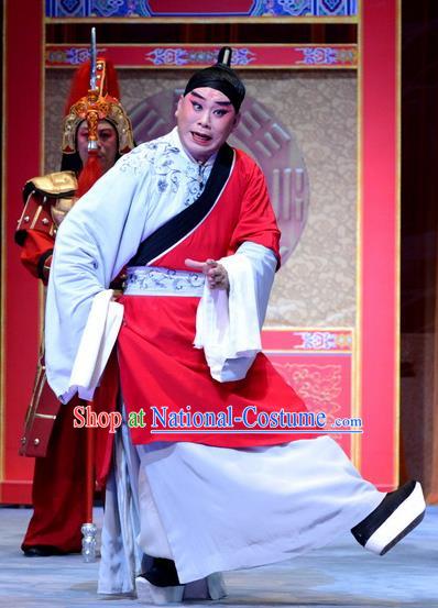 Chinese Ping Opera Palm Civet for Prince Costumes and Headwear Pingju Opera Prisoner Apparels Clothing