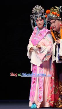 Chinese Ping Opera Noble Consort Apparels Costumes and Headpieces Da Song Zhong Yi Zhuan Traditional Pingju Opera Actress Liu E Dress Garment