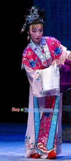 Chinese Ping Opera Hua Tan Apparels Costumes and Headpieces Tell on Sargam Traditional Pingju Opera Rich Lady Zhang Saizhu Dress Garment