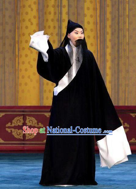 Qi Yuan Bao Chinese Peking Opera Distress Male Liu Shichang Garment Costumes and Headwear Beijing Opera Apparels Clothing