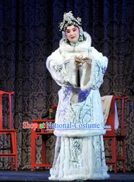 Chinese Beijing Opera Rich Mistress Apparels Yue Zhao Sai Bei Costumes and Headdress Traditional Peking Opera Young Female Dress Diva Garment