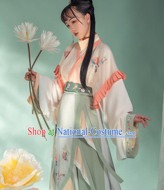 Chinese Ancient Royal Princess Hanfu Dress Traditional Garment Apparels Jin Dynasty Court Lady Historical Costumes for Women