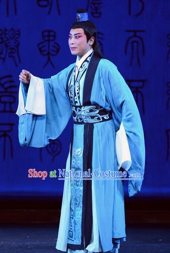 Qu Yuan Chinese Peking Opera Xiaosheng Garment Costumes and Headwear Beijing Opera Young Male Apparels Niche Song Yu Clothing