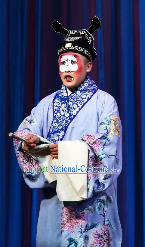 Shi Wen Hui Chinese Peking Opera Bully Young Male Garment Costumes and Headwear Beijing Opera Ruch Childe Niu Siwen Apparels Clothing