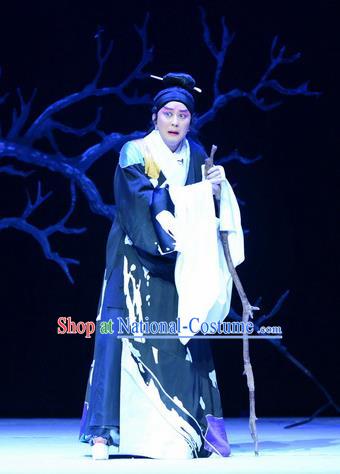 Su Qin Chinese Peking Opera Political Strategists Garment Costumes and Headwear Beijing Opera Young Man Apparels Scholar Clothing