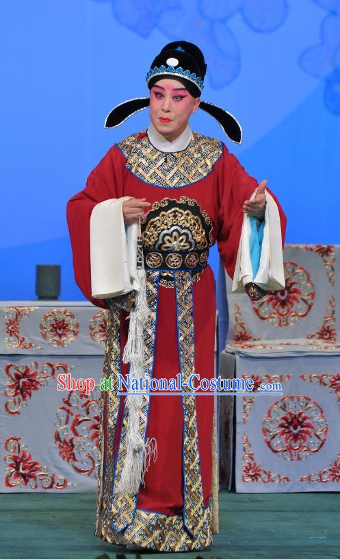 Su Xiaomei Chinese Peking Opera Niche Poet Garment Costumes and Headwear Beijing Opera Young Man Apparels Scholar Qin Guan Clothing