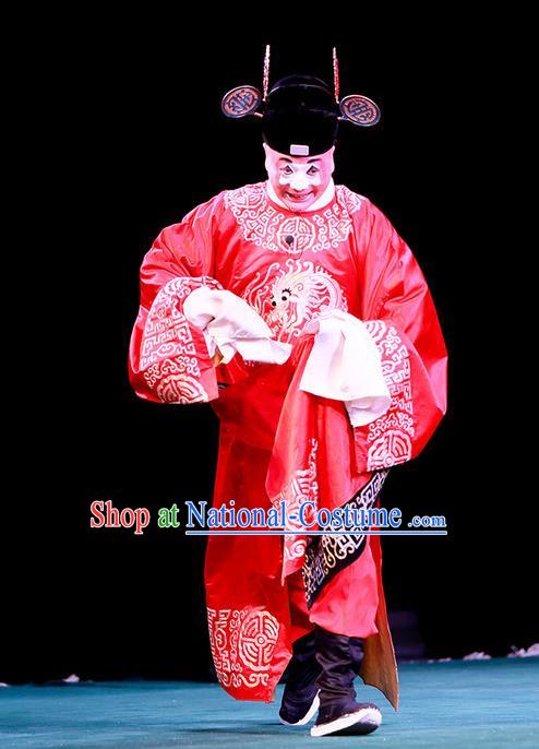 Shi Wen Hui Chinese Peking Opera Bridegroom Garment Costumes and Headwear Beijing Opera Bully Niu Siwen Apparels Clothing