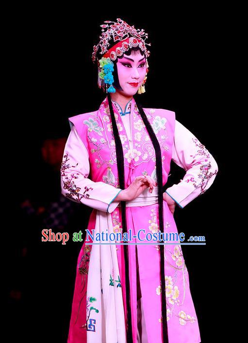 Chinese Beijing Opera Apparels Shi Wen Hui Costumes and Headpieces Traditional Peking Opera Xiaodan Dress Maidservant Garment