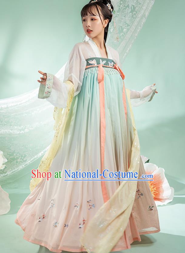 Chinese Ancient Royal Princess Hanfu Dress Garment Apparels Traditional Tang Dynasty Court Lady Historical Costumes for Women