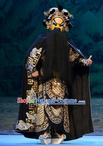 Zhao Tuo Chinese Peking Opera Elderly Male Garment Costumes and Headwear Beijing Opera General Armor Apparels Clothing