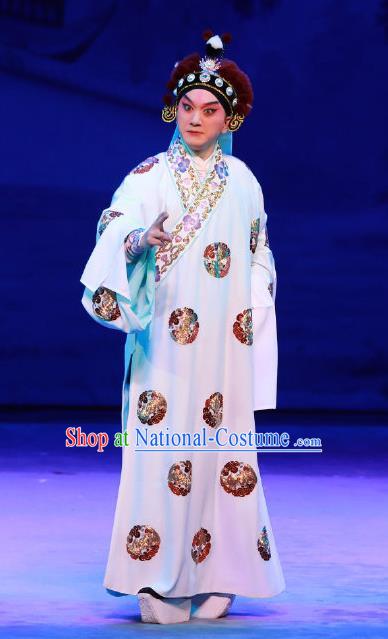 Seven Heros Five Gallants Chinese Peking Opera Niche Bai Yutang Garment Costumes and Headwear Beijing Opera Young Male Apparels Swordsman Clothing