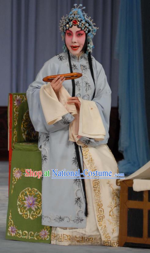 Chinese Beijing Opera Liu Lanzhi Tsing Yi Apparels Costumes and Headpieces Traditional Peking Opera Young Mistress Dress Distress Maiden Garment