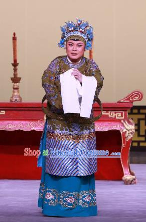 Chinese Beijing Opera Countess Apparels Hong Mu Ma Chou Costumes and Headpieces Traditional Peking Opera Elderly Female Dress Dame Garment