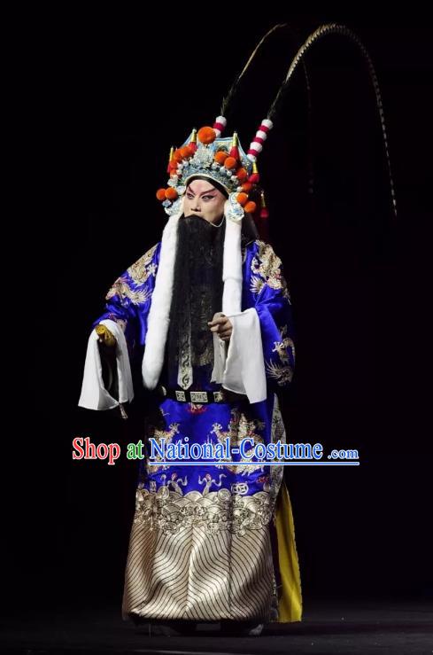 Return to the Han Dynasty Chinese Peking Opera Lord Garment Costumes and Headwear Beijing Opera Royal Highness Apparels Clothing