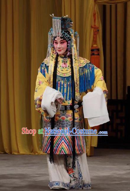 Chinese Beijing Opera Empress Lv Apparels Xing Han Tu Costumes and Headpieces Traditional Peking Opera Hua Tan Dress Queen Garment