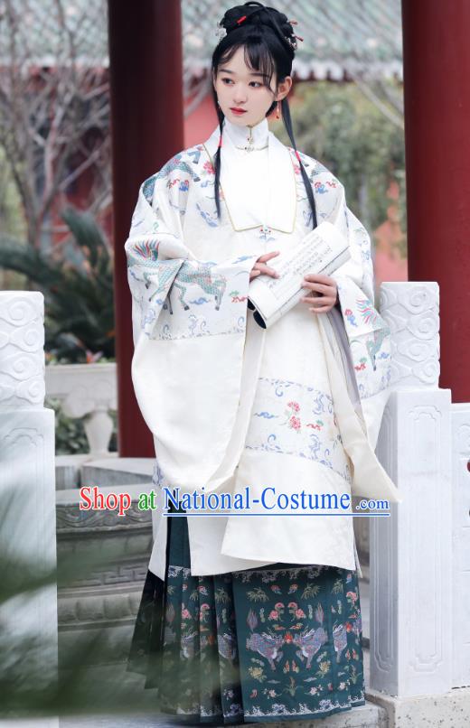 Chinese Traditional Ming Dynasty Royal Princess Historical Costumes Ancient Court Lady Hanfu Dress Patrician Woman Apparels