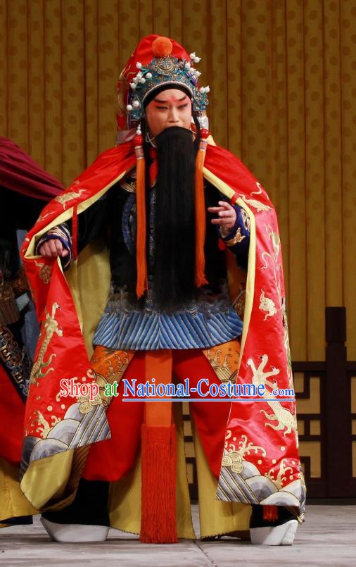 Ming Mo Yi Hen Chinese Peking Opera Laosheng Garment Costumes and Headwear Beijing Opera Distress Male Apparels Emperor Chongzhen Clothing