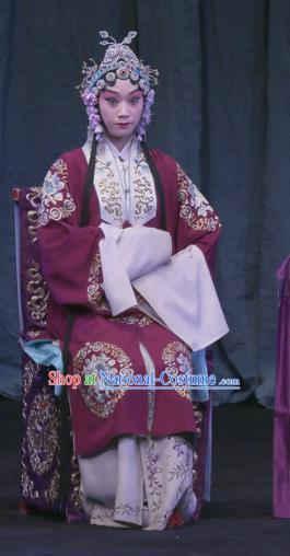 Chinese Beijing Opera Imperial Concubine Apparels Yu Guo Yuan Costumes and Headpieces Traditional Peking Opera Young Female Dress Garment