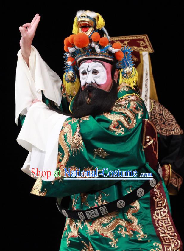 Jiang You Guan Chinese Peking Opera General Ma Miao Garment Costumes and Headwear Beijing Opera Jing Role Apparels Military Officer Clothing