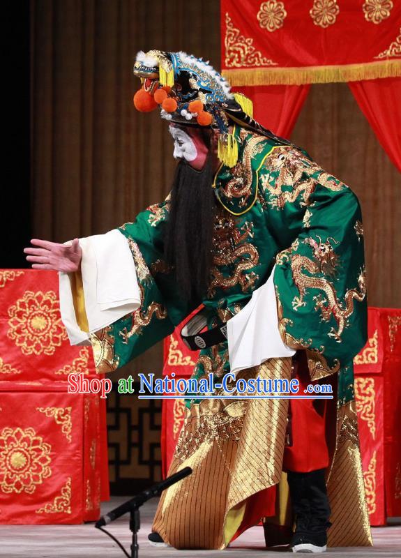 Jiang You Guan Chinese Peking Opera General Ma Miao Garment Costumes and Headwear Beijing Opera Jing Role Apparels Military Officer Clothing