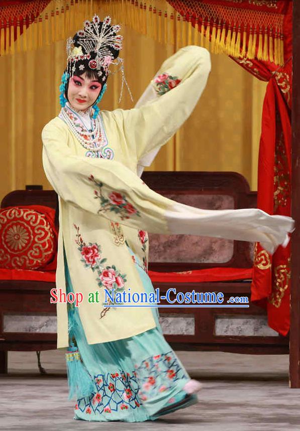 Chinese Beijing Opera Actress Apparels Huo Xiaoyu Costumes and Headpieces Traditional Peking Opera Hua Tan Dress Dance Lady Garment