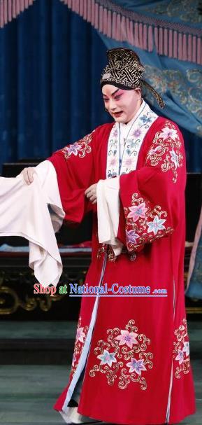 Huo Xiaoyu Chinese Peking Opera Niche Li Yi Garment Costumes and Headwear Beijing Opera Scholar Apparels Xiaosheng Wedding Clothing