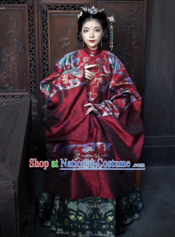 Chinese Traditional Ming Dynasty Imperial Madame Historical Costumes Ancient Royal Infanta Hanfu Dress for Women