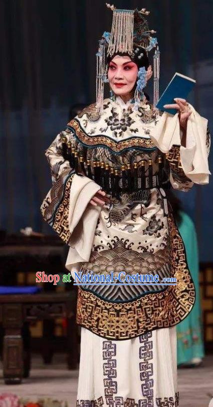 Chinese Beijing Opera Empress Apparels Wu Zetian Costumes and Headpieces Traditional Peking Opera Queen Dress Garment