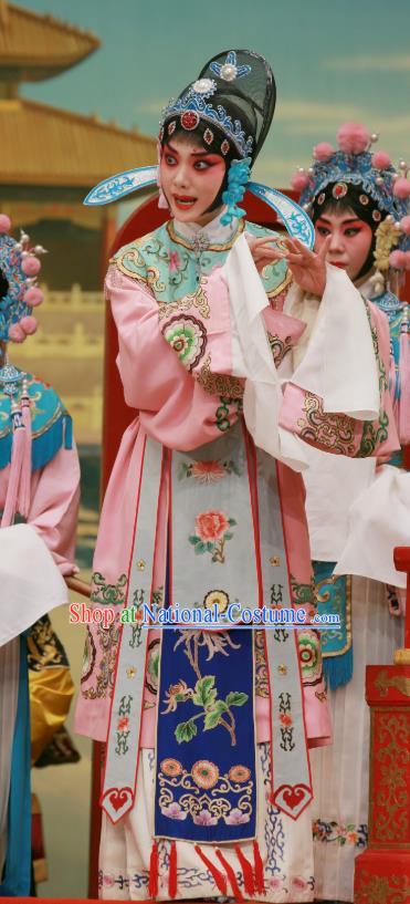 Chinese Beijing Opera Actress Apparels Wu Zetian Costumes and Headpieces Traditional Peking Opera Female Official Shangguan Wan Er Dress Actress Garment