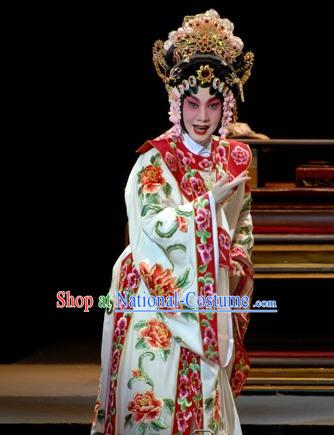 Chinese Beijing Opera Hua Tan Apparels Costumes and Headpieces Traditional Peking Opera Actress Wu Meiniang Empress Dress Wu Zetian Garment