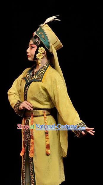 Chinese Beijing Opera Lady Maid Apparels Cave of Silver Wed Costumes and Headdress Traditional Peking Opera Servant Girl Dress Garment