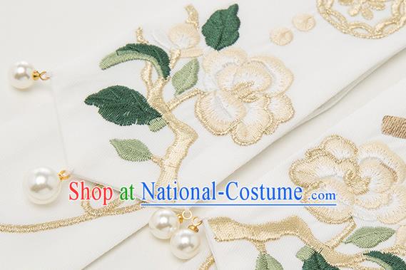 Chinese Traditional Ming Dynasty Nobility Lady Historical Costumes Ancient Patrician Female Embroidered Hanfu Dress Garment for Women