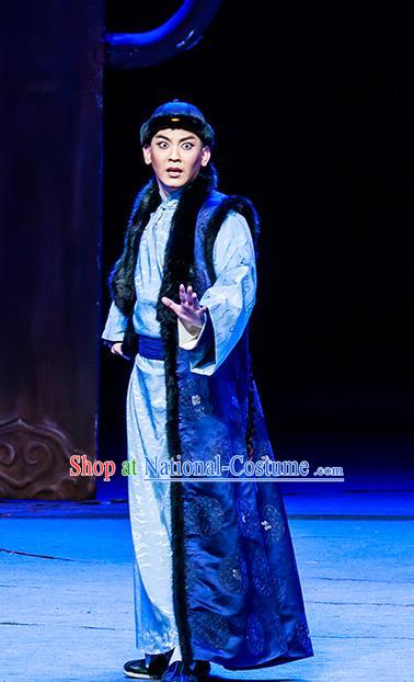 The Grand Mansion Gate Chinese Peking Opera Xiaosheng Bai Jingqi Garment Costumes and Headwear Beijing Opera Young Male Apparels Rich Childe Clothing