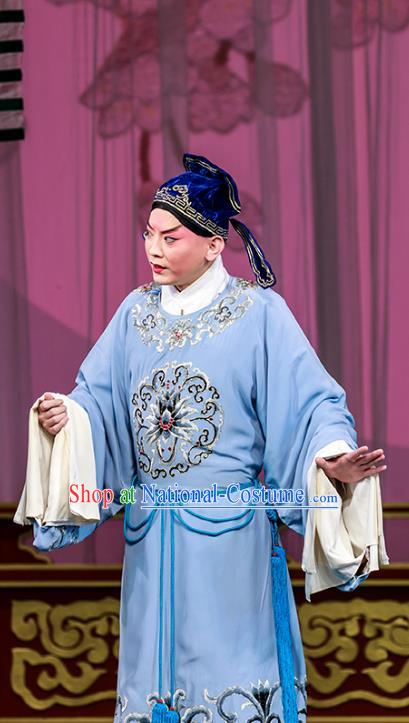 The Dream Of Red Mansions Chinese Peking Opera Xiaosheng Apparels Costumes and Headpieces Beijing Opera Young Male Garment Childe Jia Lian Clothing