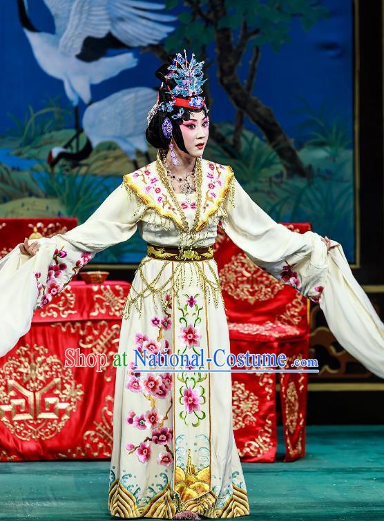 Chinese Beijing Opera Hua Tan Garment The Dream Of Red Mansions Costumes and Hair Accessories Traditional Peking Opera Actress Wang Xifeng Dress Noble Mistress Apparels