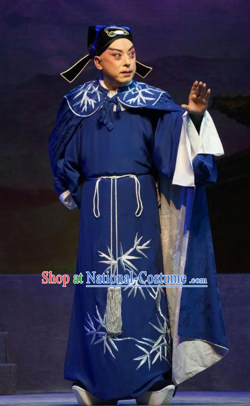 Princess Changping Chinese Peking Opera Young Male Garment Costumes and Headwear Beijing Opera Niche Apparels Scholar Zhou Shixian Clothing