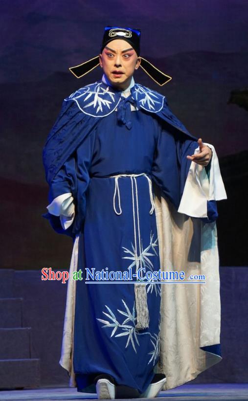 Princess Changping Chinese Peking Opera Young Male Garment Costumes and Headwear Beijing Opera Niche Apparels Scholar Zhou Shixian Clothing