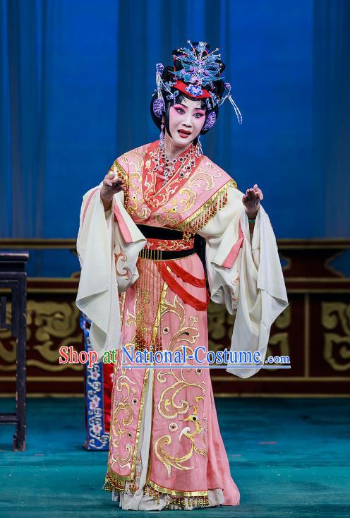 Chinese Beijing Opera Young Mistress Garment The Dream Of Red Mansions Costumes and Hair Accessories Traditional Peking Opera Hua Tan Dress Noble Female Wang Xifeng Apparels